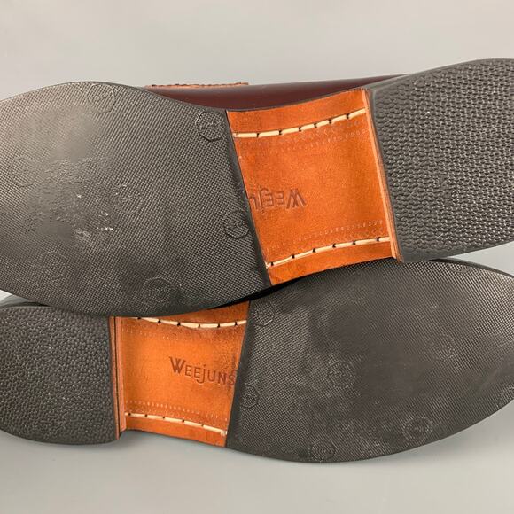 BASS Size 7 Burgundy Leather Penny Loafers - Picture 8 of 9